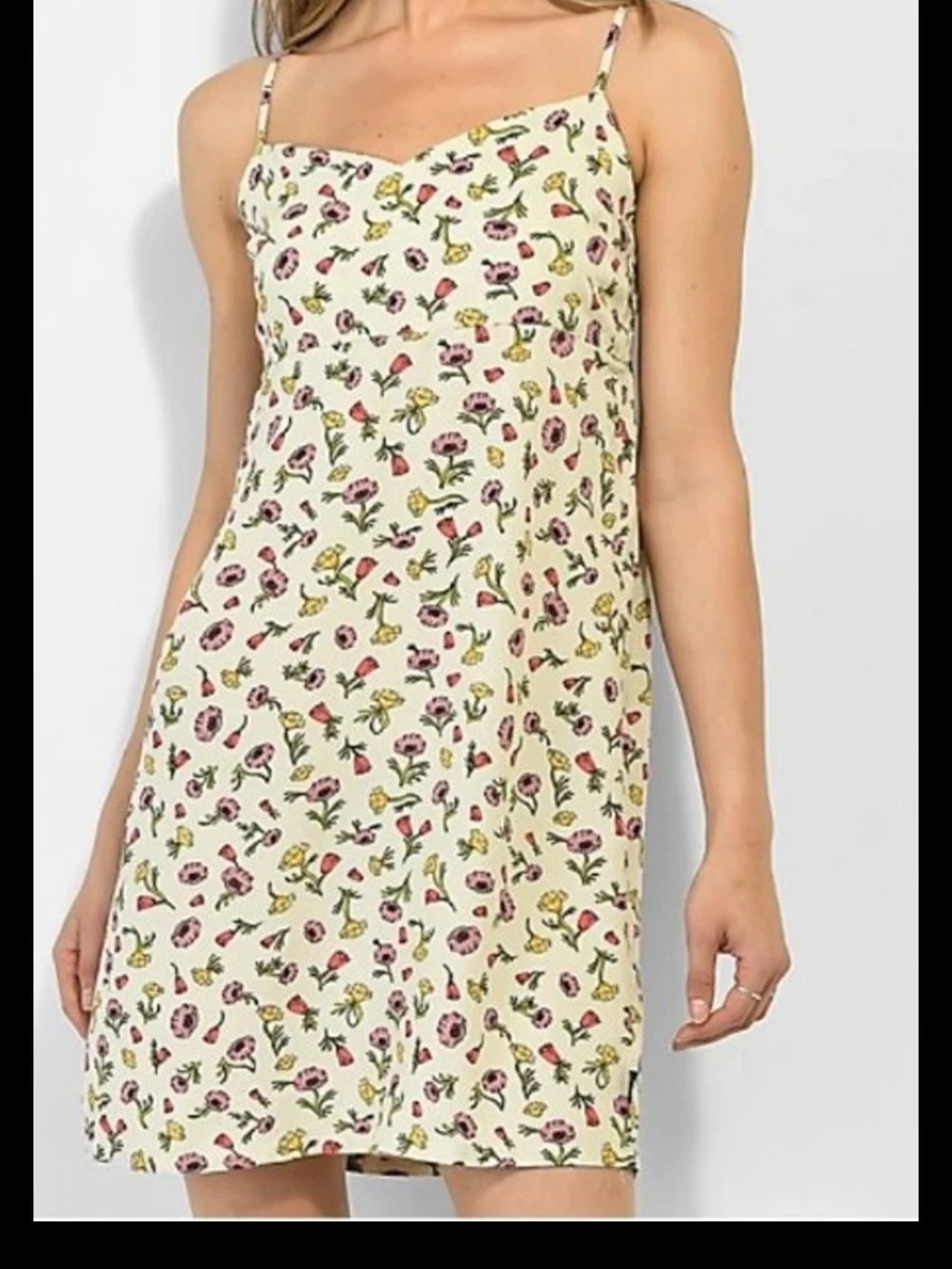 VANS tan tank floral dress